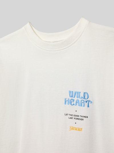 Garcia T-shirt met labeldetails Offwhite - 2