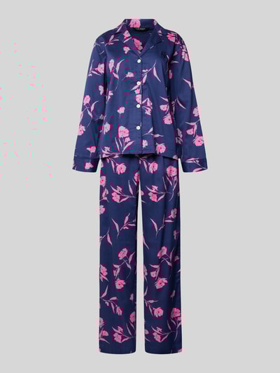 Lauren Ralph Lauren Pyjama met reverskraag Donkerblauw - 1