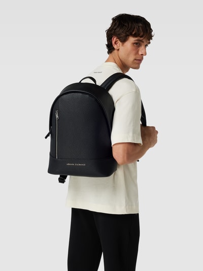Armani Exchange Rucksack mit Label-Print Black 1