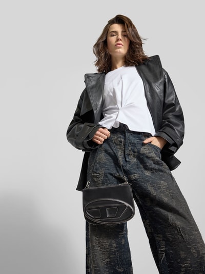 Diesel Shoulder Bag mit Logo-Applikation Dunkelbraun 1