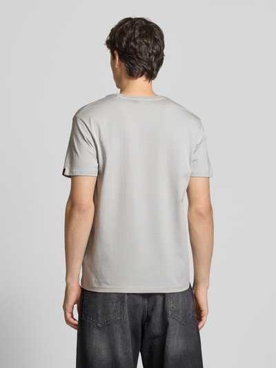 Alpha Industries T-shirt met labelprint en ronde hals Lichtgrijs - 5