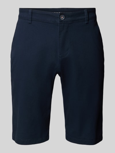 Tom Tailor Szorty chinosy o kroju slim fit z mieszanki bawełny Ciemnoniebieski 2