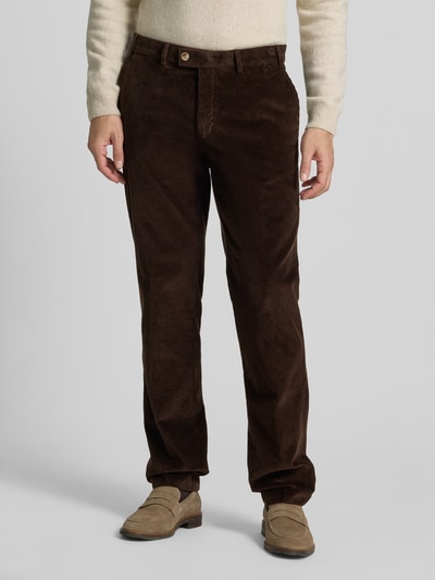 Hiltl Corduroy broek met achterzakken, model 'PARMA' Donkerbruin - 4