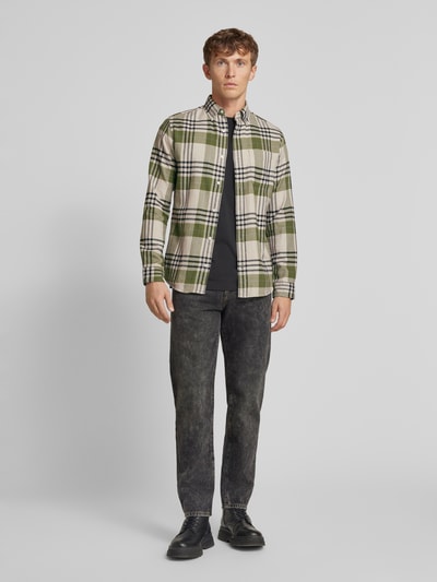 Jack & Jones Premium Slim fit vrijetijdsoverhemd met button-downkraag, model 'BLUNORRIS' Groen - 1