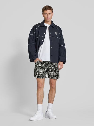 Only & Sons Shorts mit Allover-Muster Modell 'BOLD LIFE' Black 1