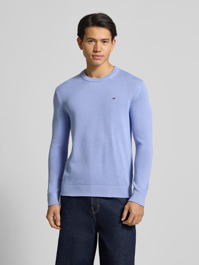 Tommy Jeans Regular fit gebreide pullover van zuiver katoen Lichtblauw - 4