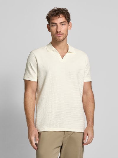 MCNEAL Regular Fit Poloshirt mit V-Ausschnitt Offwhite 4