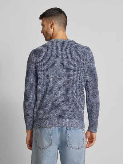 RAGMAN Strickpullover mit gerippten Abschlüssen Jeansblau 5