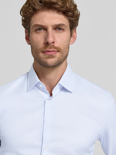 Jake*s Super Slim Fit Businesshemd aus reiner Baumwolle Bleu 3