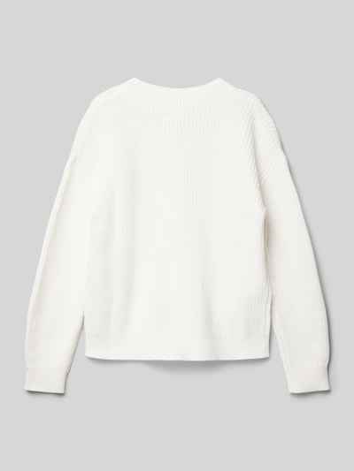 Mango Strickpullover mit gerippten Abschlüssen Modell 'selena' Offwhite 3