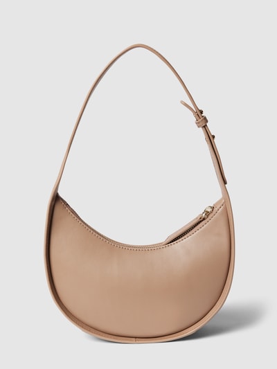 Tommy Hilfiger Saddle-tas van leer Taupe - 4