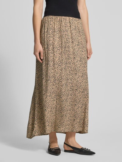 ONLY Ausgestellter Maxi-Rock aus reiner Viskose Modell 'VENEDIG' Sand 4