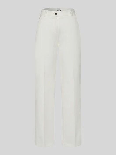 Produktfoto, Wide Leg Hose aus Viskose-Mix von Brax, unifarben, seitliche Eingrifftaschen, Knopfverschluss, glatte Struktur