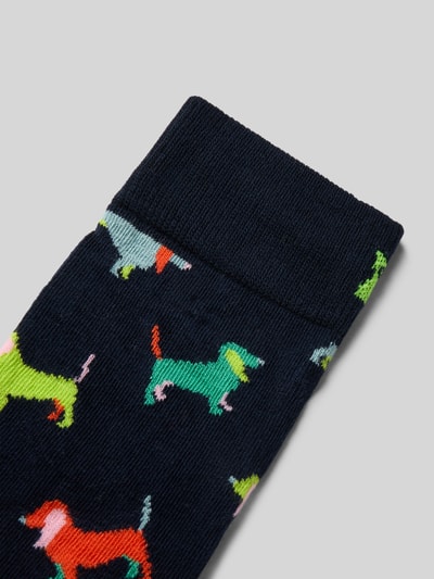 Happy Socks skarpety z nadrukiem z logo Granatowy 2