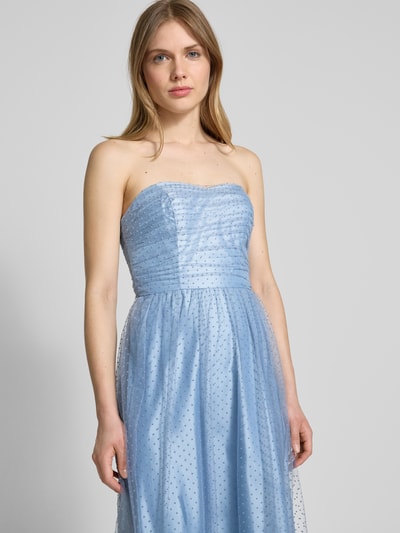Laona Knielanges Cocktailkleid mit rückseitigem Schnürverschluss Hellblau 3
