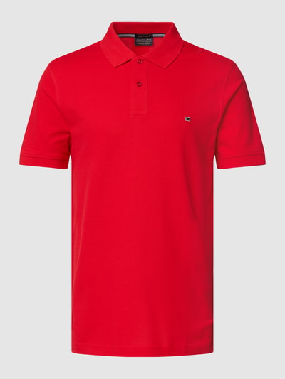 Christian Berg Men Poloshirt met labelstitching Rood - 2