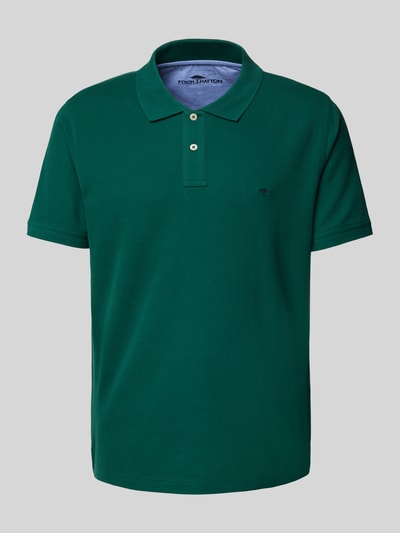 Fynch-Hatton Regular Fit Poloshirt mit Logo-Stitching Dunkelgruen 1