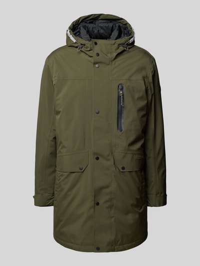 camel active Parka met klepzakken, model 'Parka Hood clean' Olijfgroen - 2