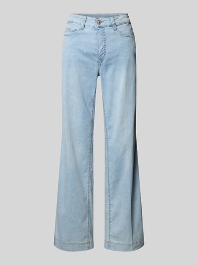 Produktfoto, Wide Leg Jeans mit Eingrifftaschen Modell 'Dream' von MAC, jasnoniebieska mieszanka bawełny i modalu, szerokość w rozmiarze 36/32: 38 cm, długość wewnętrzna nogawki 83 cm