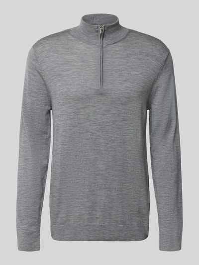 SELECTED HOMME Regular fit schipperstrui van zuivere merinowol, model 'TRAY' Middengrijs gemêleerd - 2