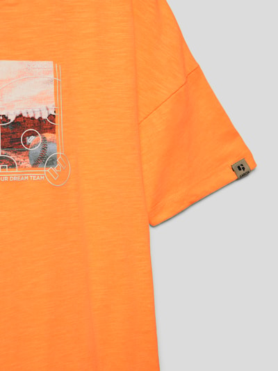 Garcia T-shirt met motiefprint Oranje - 2