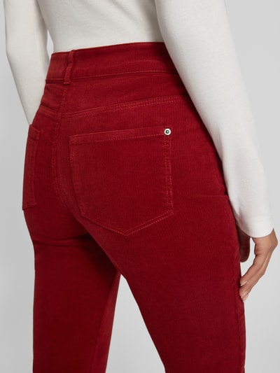 Christian Berg Woman Slim fit corduroy broek in 5-pocketmodel Donkerrood - 3