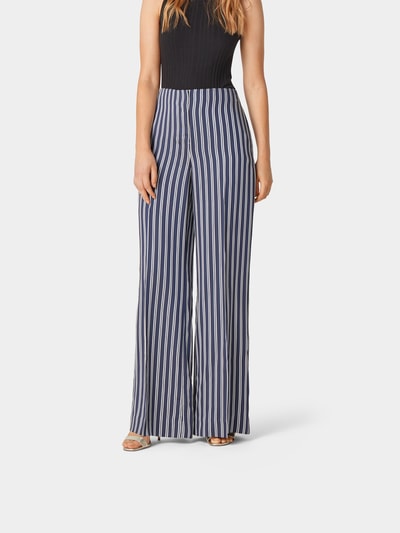 Diane von Furstenberg Weite Hose mit Streifen Marineblau 4