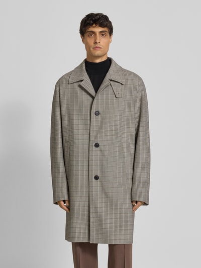 BOSS Relaxed Fit Mantel mit Karo-Muster Modell 'C-CLARK-253' Beige 4