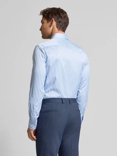 ETERNA Slim fit zakelijk overhemd met knoopsluiting Bleu - 5