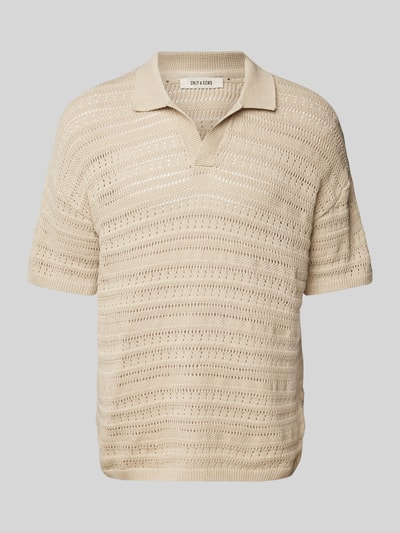 Only & Sons Poloshirt mit Strukturmuster Modell 'GRAYSON' Beige 2