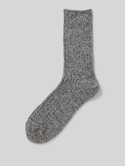 camano Socken mit geripptem Abschluss Anthrazit Melange 1