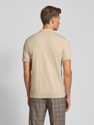 SELECTED HOMME Regular Fit Poloshirt aus reiner Baumwolle Modell 'BERG' Ecru 5