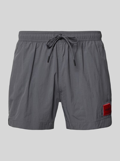 HUGO Badeshorts mit Label Patch Modell 'DOMINICA' Anthrazit 1
