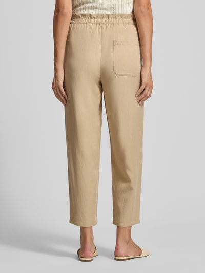 Marc O'Polo Wide Leg Joggpants aus Lyocell-Leinen-Mix Sand 5