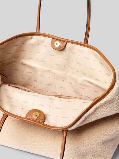 Guess Tote Bag mit Label-Detail Modell 'VICTTORIA' Cognac 5
