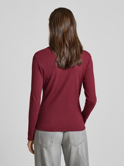 s.Oliver RED LABEL Regular fit shirt met lange mouwen van katoenmix Bordeaux - 5