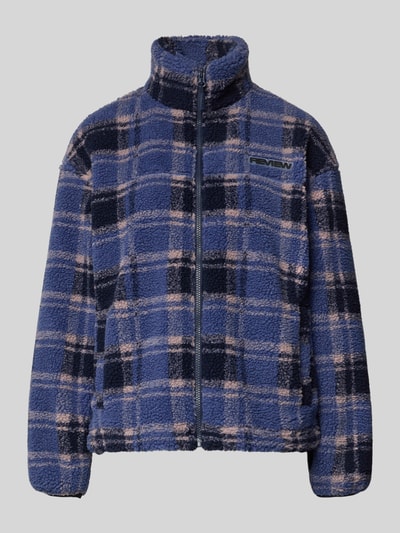 Review Kurtka polarowa ze stójką i detalem z logo Granatowy 2