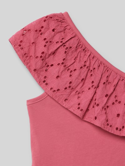 Mango Top mit Volant Fuchsia 2