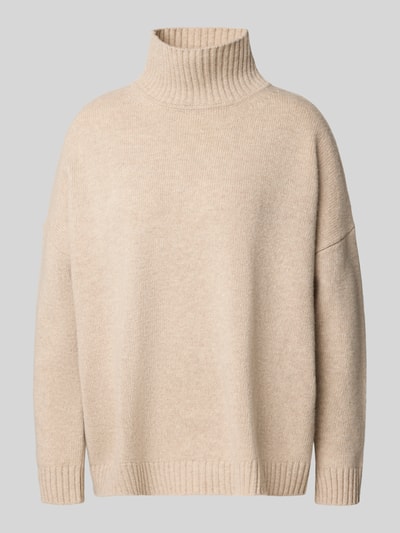 Weekend Max Mara Oversized Rollkragenpullover aus reiner Schurwolle Modell 'BORGIA' Sand Melange 2