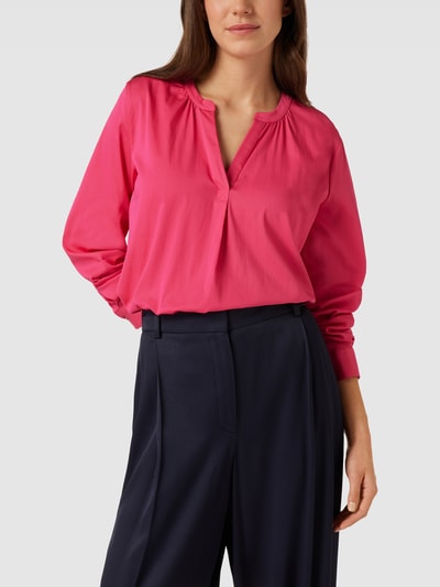 Milano Italy Blouseshirt met V-hals Roze - 4