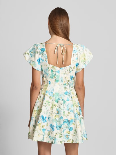 Forever New Ausgestelltes Cocktailkleid aus Lyocell-Mix mit Leinen-Anteil Modell 'CAMDEN' Bleu 5