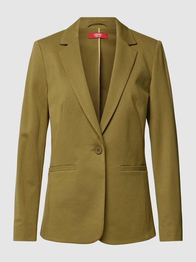 Esprit Collection Blazer in effen design met knoopsluiting Olijfgroen - 2