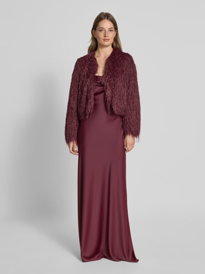 V by Vera Mont Jacke aus Effektgarn mit Rundhalsausschnitt Bordeaux 1