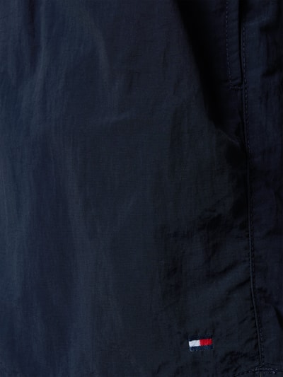 Productfoto, Regular Fit Badehose mit Logo Stitching van Tommy Hilfiger, effen donkerblauw, logo-applicatie, gladde textuur
