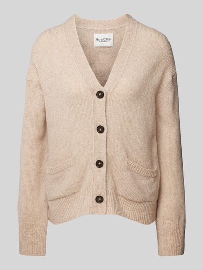 Marc O'Polo Strickjacke mit aufgesetzten Taschen Beige Melange 2