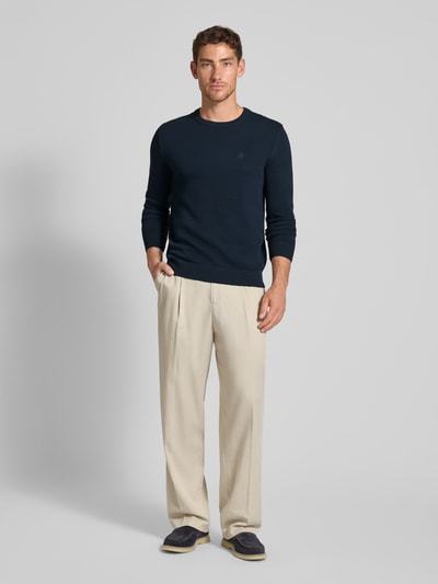 Marc O'Polo Regular Fit Strickpullover aus reiner Baumwolle Marine 1