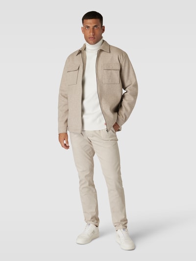 Profuomo Chino mit Paspeltaschen Beige 1