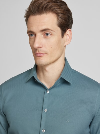 CK Calvin Klein Slim Fit Business-Hemd mit Knopfleiste Modell 'Bari' Gruen 3