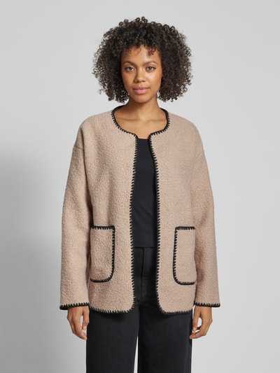 ZABAIONE Jacke mit offener Vorderseite Taupe 4