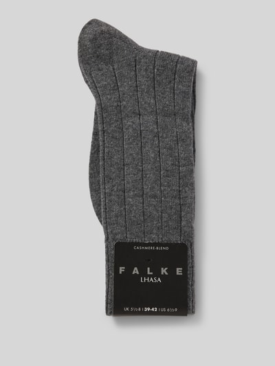 Falke Socken mit Label-Detail Modell 'LHASA' Silber 3